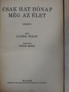 Ludwig Wolff - Csak hat hónap még az élet [antikvár]