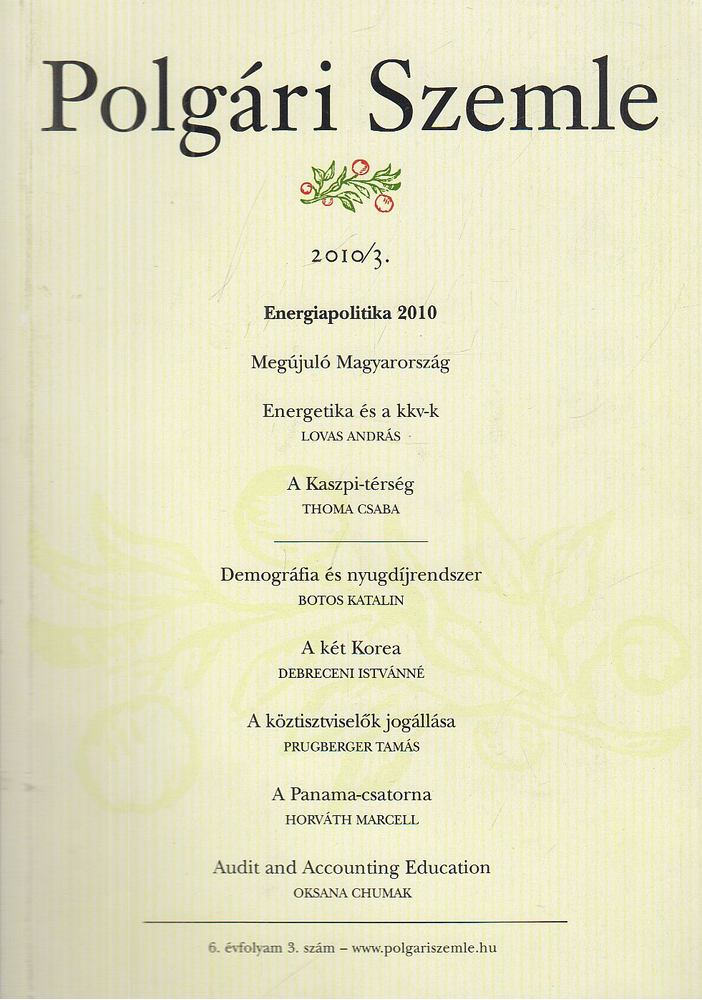 dr. Botos Balázs (főszerk.) - Polgári Szemle 2010/3. [antikvár]