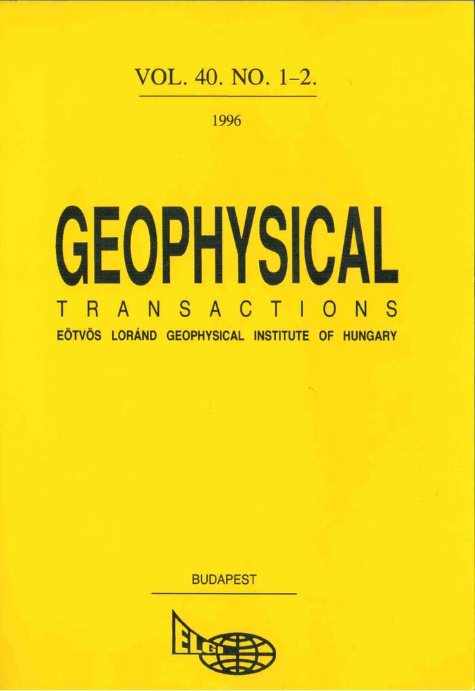 Hegybíró Zsuzsanna - Geophysical Transactions vol. 40. no. 1-2. [antikvár]