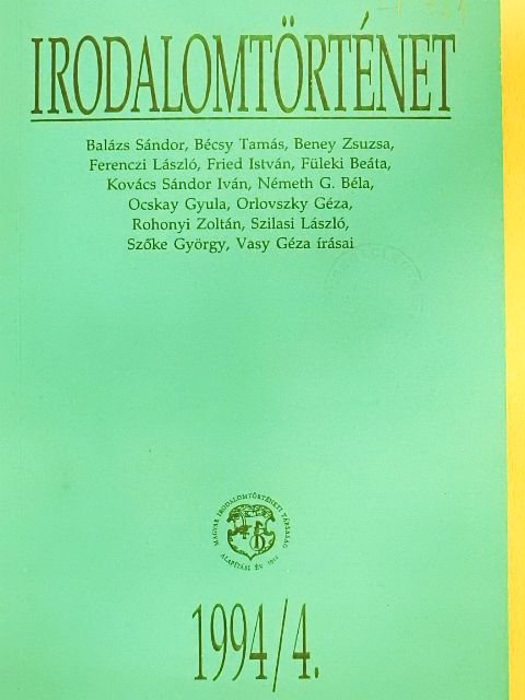 Balázs Sándor - Irodalomtörténet 1994/4. [antikvár]