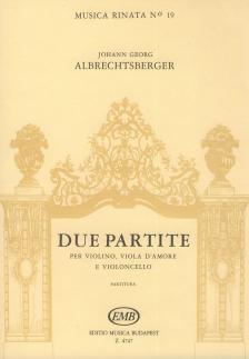 ALBRECHTSBERGER,J.G. - MUSICA RINATA NO.19:DUE PARTITE PER VIOLINO,VIOLA D`AMORE E VCELLO,PARTITUR