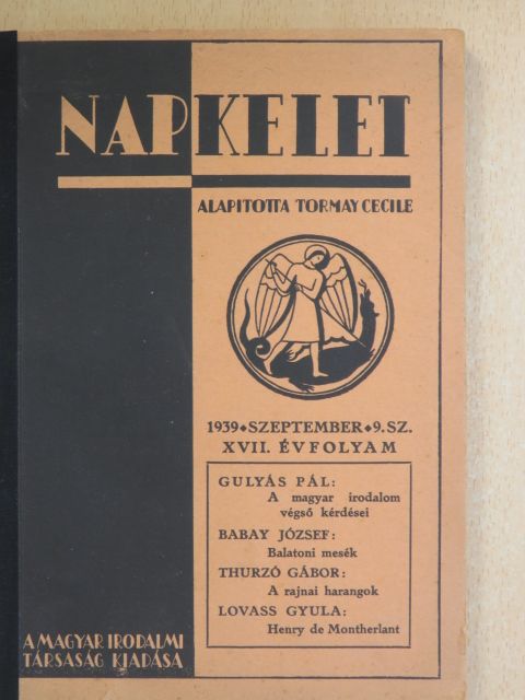 Babay József - Napkelet 1939. szeptember [antikvár]