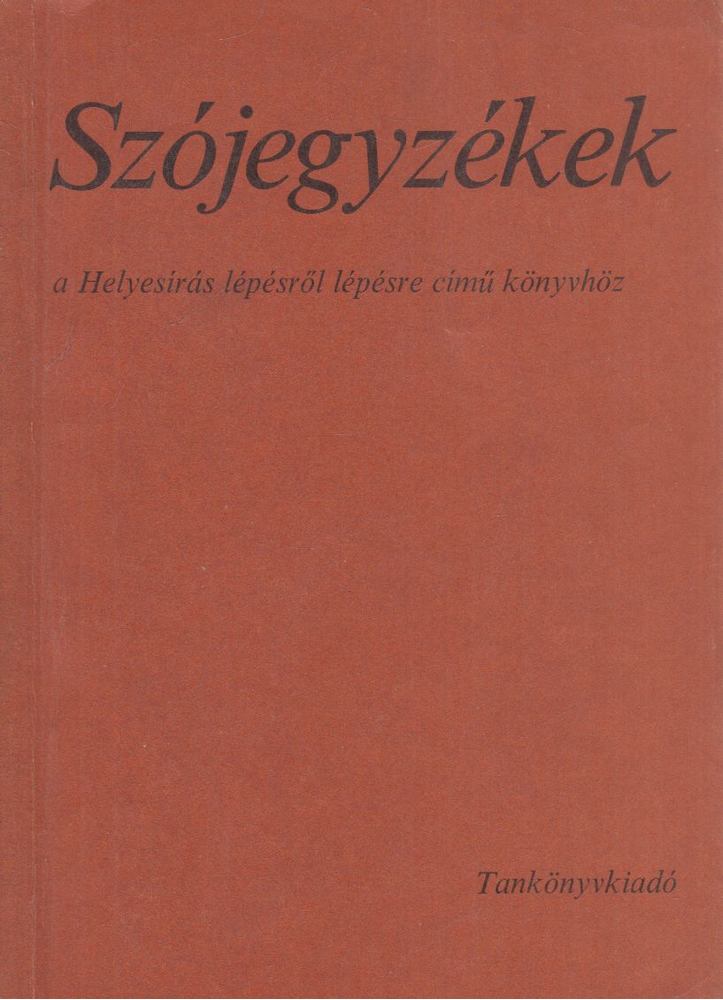 Stenczer Ferenc - Szójegyzékek [antikvár]