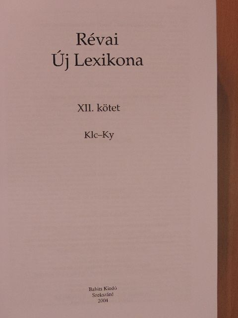 Révai új lexikona 12. (töredék) [antikvár]