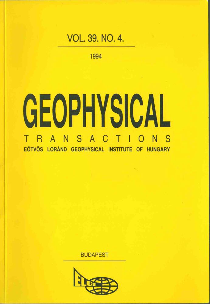 Hegybíró Zsuzsanna - Geophysical Transactions vol. 39. no. 4. [antikvár]