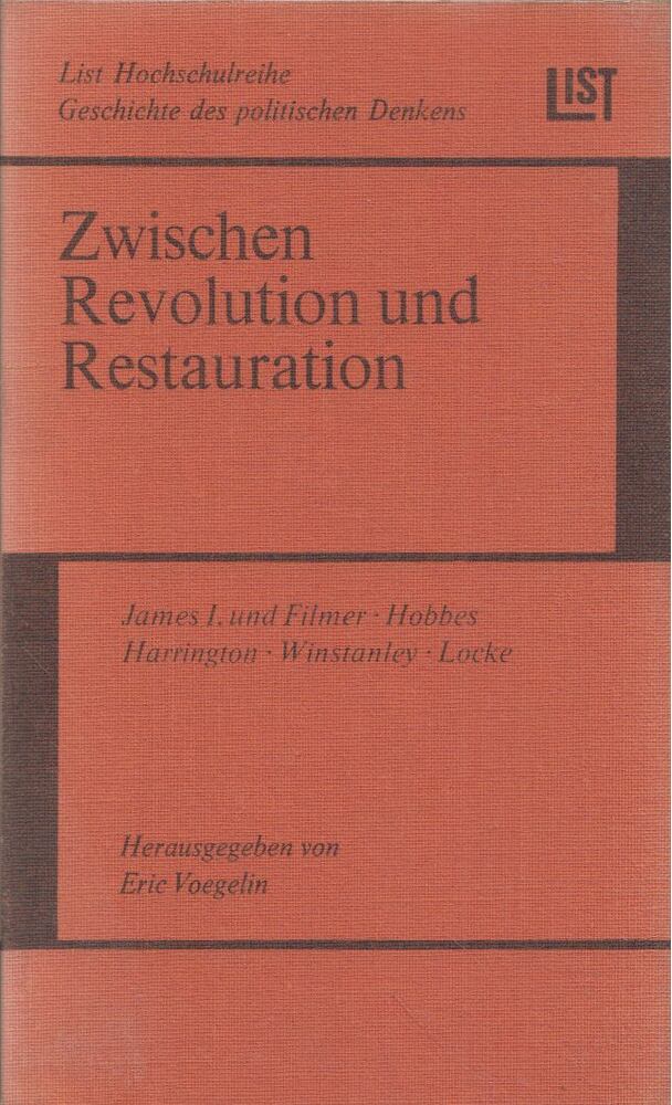 Zwischen Revolution und Restauration - Politischen Denken in England im 17. Jahrhundert [antikvár]