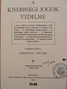 Danilovics Pál - A kisebbségi jogok védelme [antikvár]