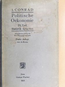 Prof. Dr. A. Hesse - Grundriß zum Studium der politischen Oekonomie IV. - Statistik I.  [antikvár]