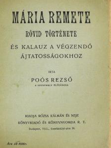 Poós Rezső - Mária Remete rövid története [antikvár]