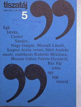 Albonczy László - Tiszatáj 1984. május [antikvár]