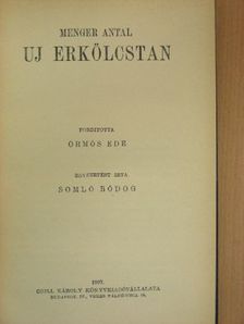 Menger Antal - Uj erkölcstan [antikvár]