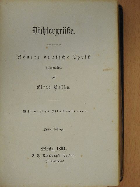 Julius Rodenberg - Dichtergrüsse (gótbetűs) (rossz állapotú) [antikvár]
