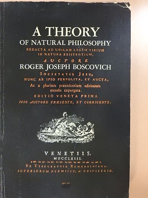 Roger Joseph Boscovich - A Theory of Natural Philosophy [antikvár]