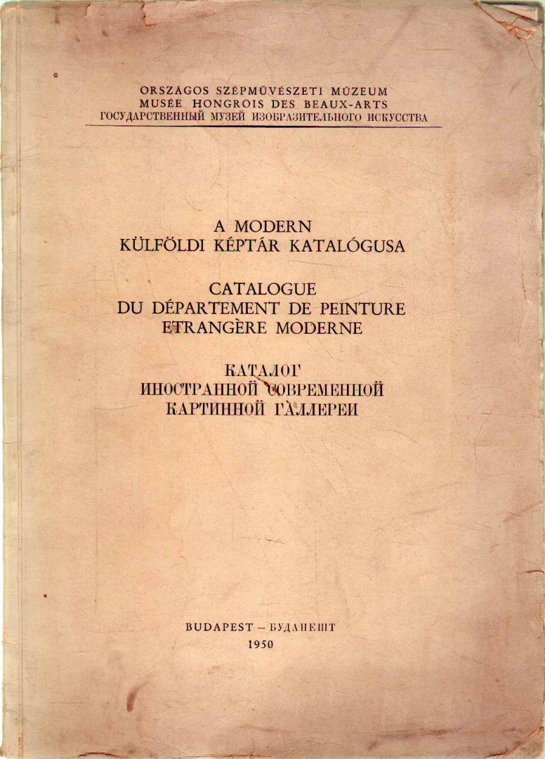 A modern külföldi képtár katalógusa [antikvár]