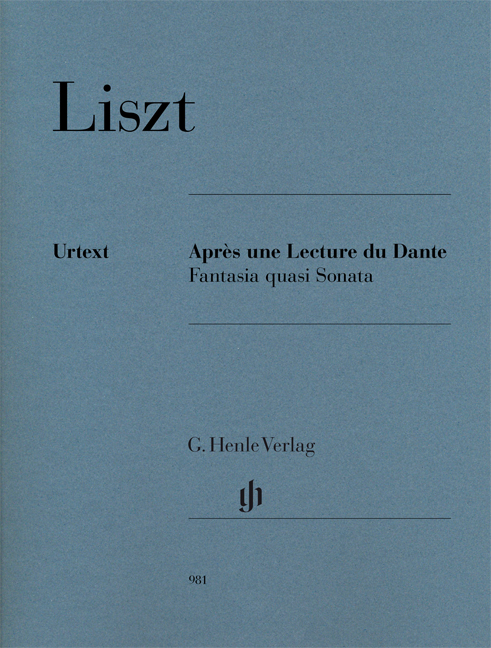 LISZT - APRES UNE LECTURE DE DANTE FÜR KLAVIER URTEXT (HERRTRICH/THEOPOLD)