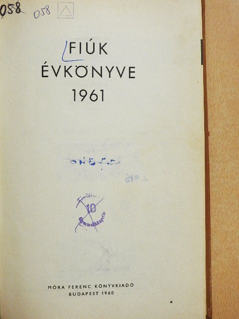 Ady Endre - Fiúk Évkönyve 1961 [antikvár]