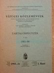 Vízügyi Közlemények 1993/1. [antikvár]