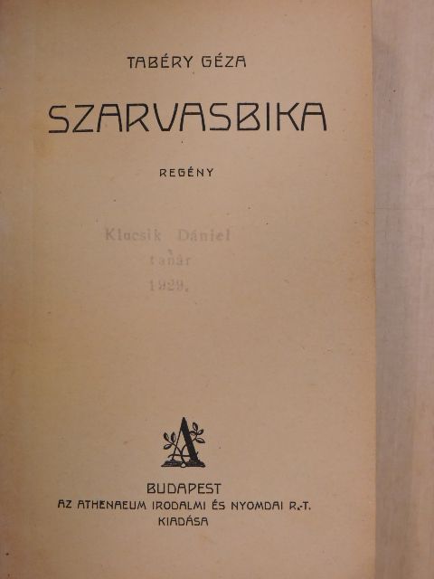 Tabéry Géza - Szarvasbika [antikvár]