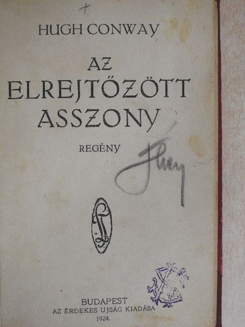 Hugh Conway - Az elrejtőzött asszony [antikvár]