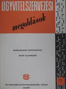 Mezőgazdasági szövetkezetek belső ellenőrzése [antikvár]