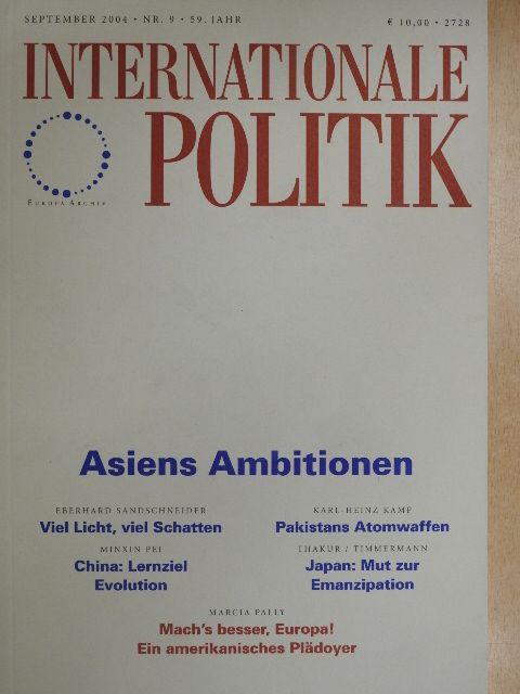 Joseph Yu-shek Cheng - Internationale Politik September 2004 [antikvár]