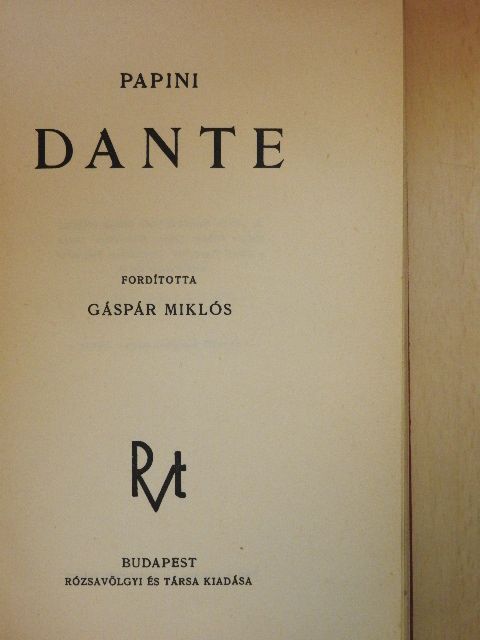 Papini - Dante [antikvár]