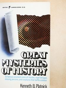 Kenneth B. Platnick - Great Mysteries of History [antikvár]