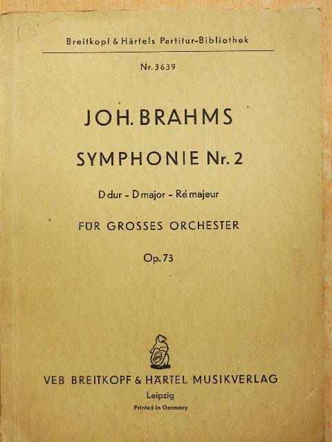 Johannes Brahms - Symphonie Nr. 2 D dur [antikvár]