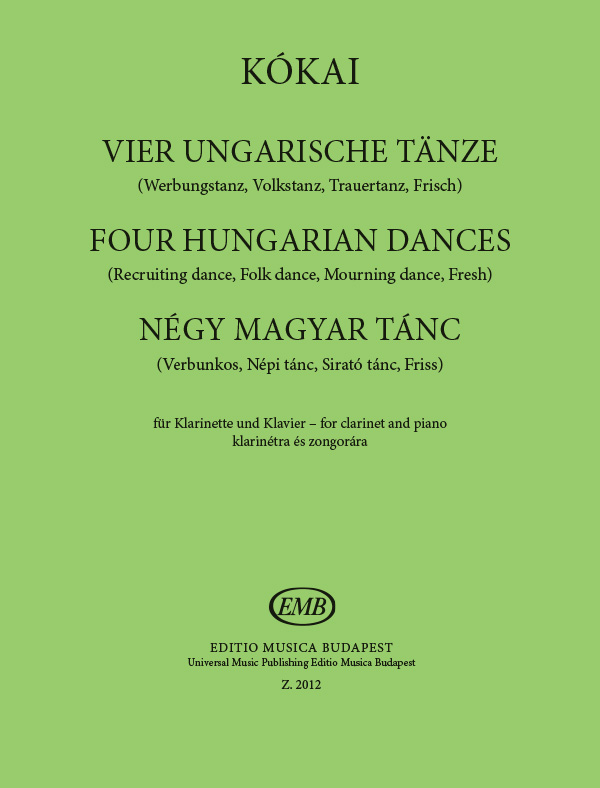 KÓKAI REZSŐ - NÉGY MAGYAR TÁNC KLARINÉTRA ÉS ZONGORÁRA