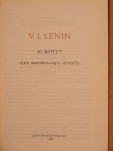 Vlagyimir Iljics Lenin - V. I. Lenin összes művei 20. [antikvár]