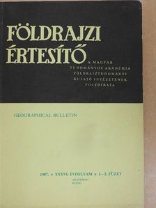 Dr. Kerényi Attila - Földrajzi Értesítő 1987/1-2. [antikvár]