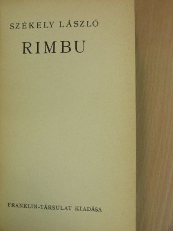 Székely László - Rimbu [antikvár]