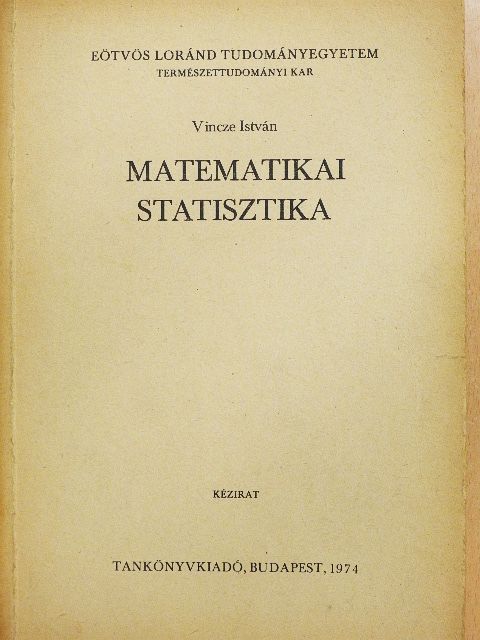 Vincze István - Matematikai statisztika [antikvár]