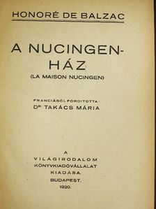 Balzac - A Nucingen-ház [antikvár]
