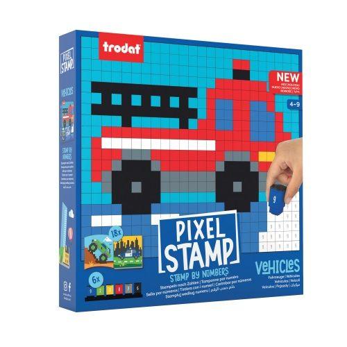 BE215659 - Bélyegző Trodat Pixel Stamp számozott kifestő szett Járművek