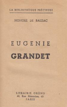 Honoré de Balzac - Eugenie Grandet (francia) [antikvár]