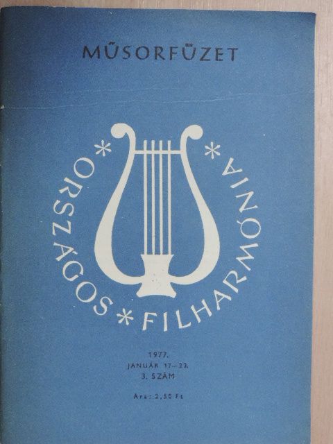Országos Filharmónia Műsorfüzet 1977/3. [antikvár]