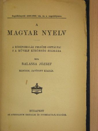 Balassa József - A magyar nyelv [antikvár]