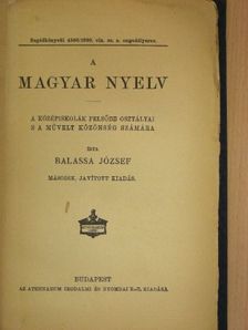 Balassa József - A magyar nyelv [antikvár]