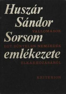 Huszár Sándor - Sorsom emlékezete [antikvár]