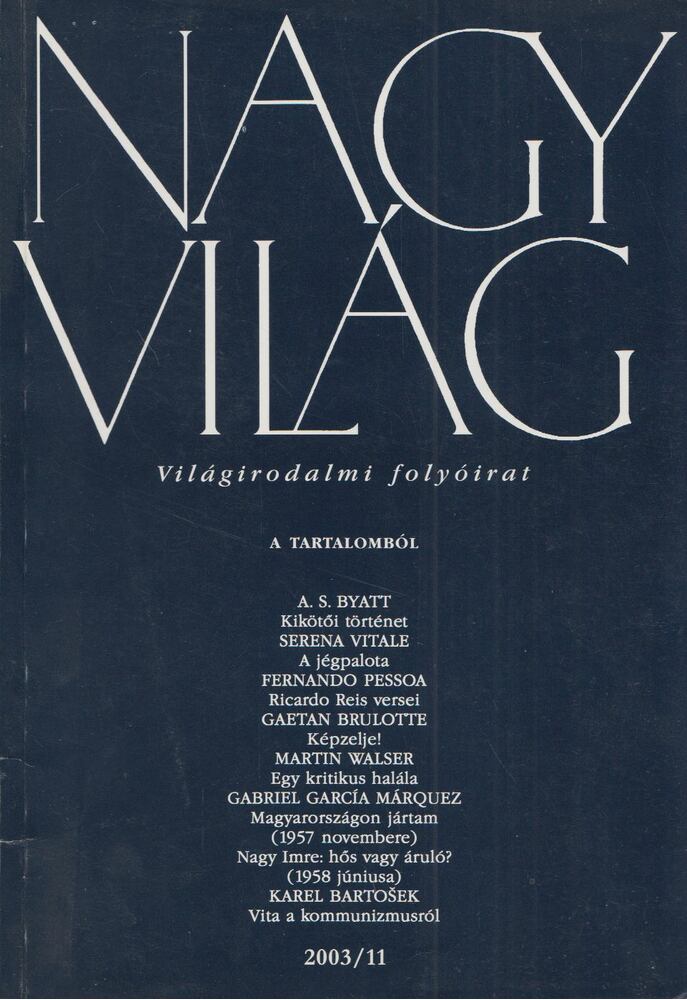 FÁZSY ANIKÓ - Nagyvilág 2003/11 [antikvár]