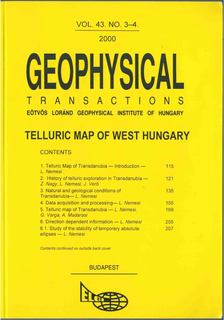 Hegybíró Zsuzsanna - Geophysical Transactions vol. 43. no. 3-4. [antikvár]