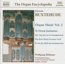 BUXTEHUDE - ORGAN MUSIC VOL.3 CD WOLFGANG RÜBSAM