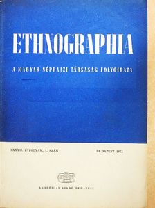 Bogdál Ferenc - Ethnographia 1971/1. [antikvár]