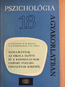 A. N. Znamenszkaja - Tanulmányok az iskola előtti és a kisiskolás korcsoport pszichológiájának köréből [antikvár]