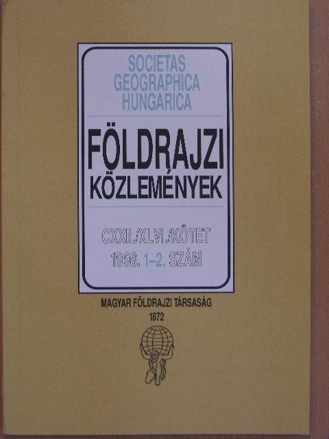 Csorba Péter - Földrajzi közlemények 1998/1-2. [antikvár]