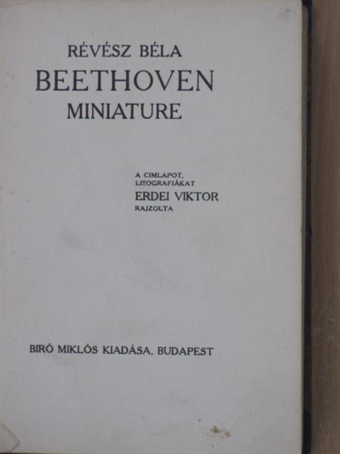 Révész Béla - Beethoven miniature [antikvár]