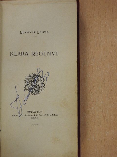 Lengyel Laura - Klára regénye [antikvár]