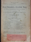 Dr. Kardos Albert - Régi Okiratok és Levelek Tára 1905. október hó 15. [antikvár]