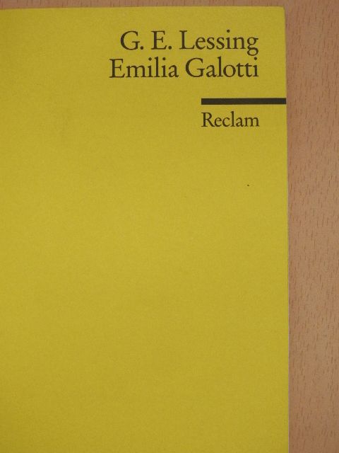 Gotthold Ephraim Lessing - Emilia Galotti [antikvár]